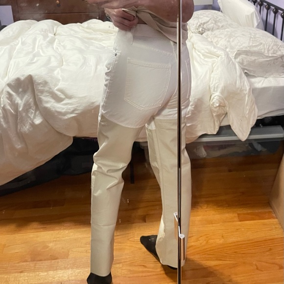 Agolde half leather half denim pants - Picture 2 of 2